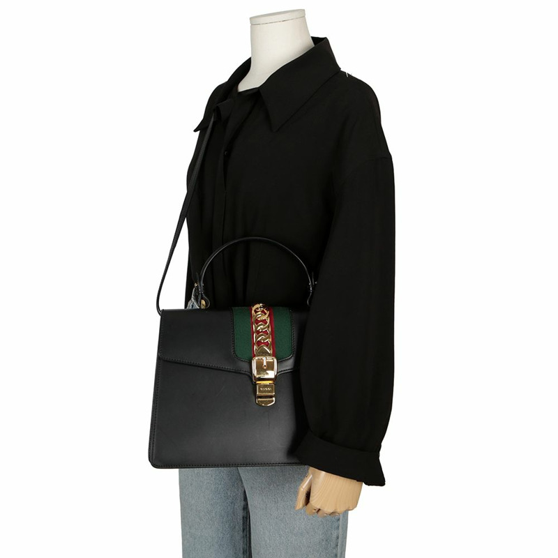 GUCCI 431665 Sylvie 中型頂部提把托特單肩包-18