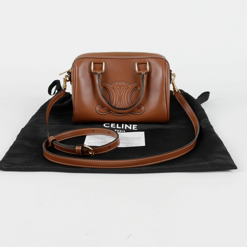 【包稅】CELINE 113773DU3 Kuir Triomphe 小號波士頓手提單肩包-0