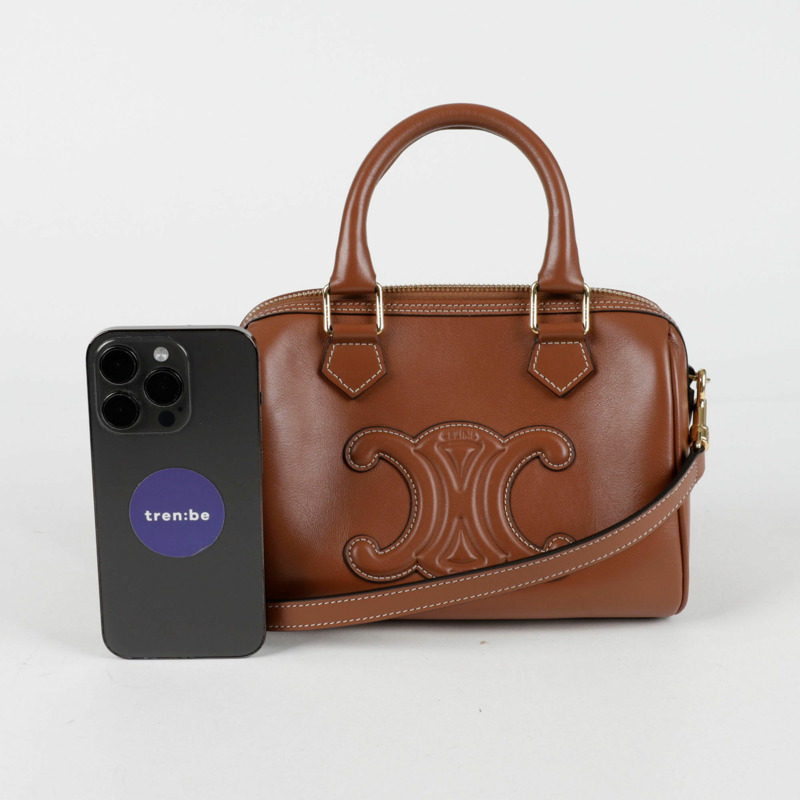 【包稅】CELINE 113773DU3 Kuir Triomphe 小號波士頓手提單肩包-6