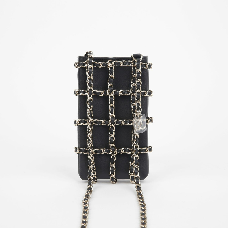 【包稅】CHANEL AP1161 網狀鏈條手機支架斜背包-2