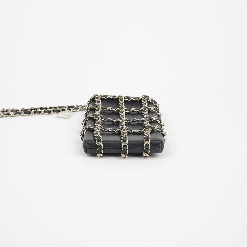 【包稅】CHANEL AP1161 網狀鏈條手機支架斜背包-4