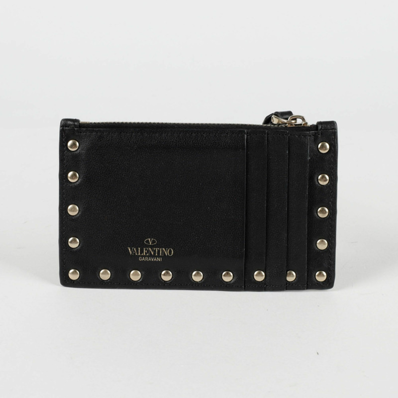 VALENTINO Rockstud 拉鍊卡包皮夾 2P0548-1