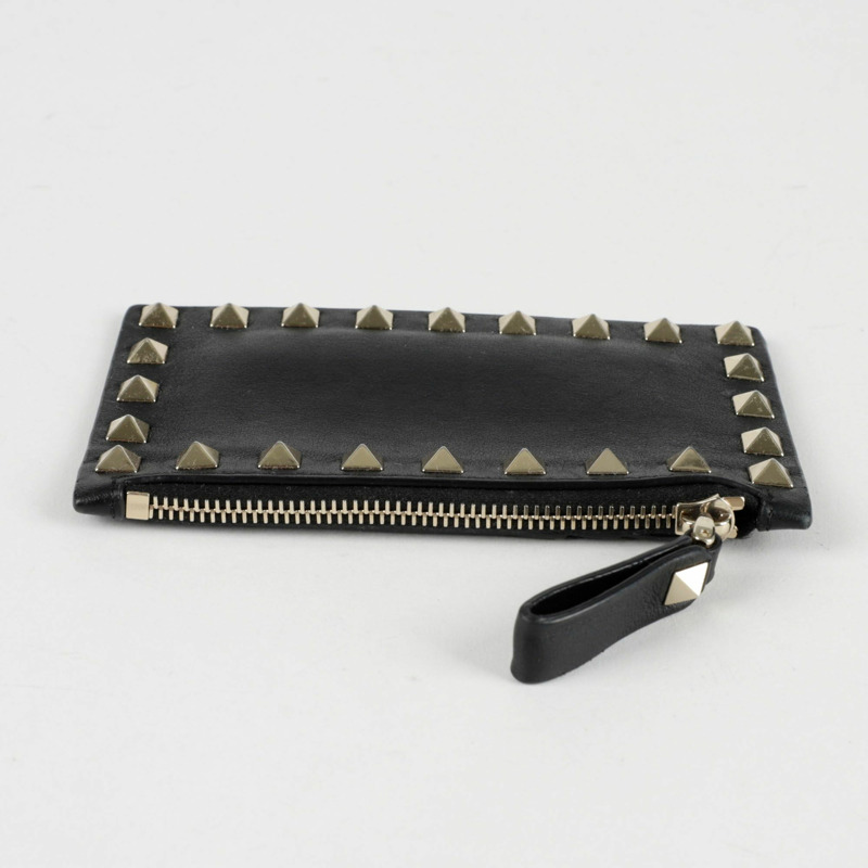 VALENTINO Rockstud 拉鍊卡包皮夾 2P0548-2