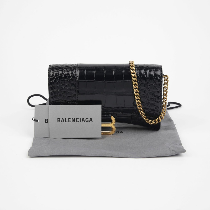 BALENCIAGA 沙漏鏈條斜背包錢包 656050-0