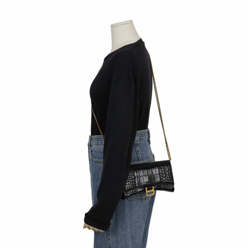 BALENCIAGA 沙漏鏈條斜背包錢包 656050-9