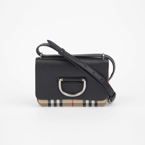 BURBERRY Vintage 格紋 D 型環斜背包 8021489