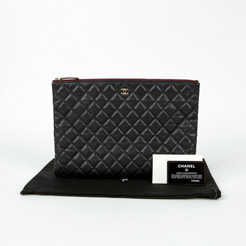 CHANEL Caviar Skin 經典大手拿包 A82552