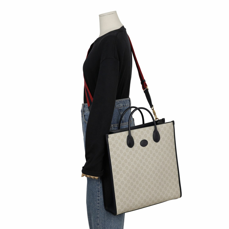 GUCCI 互扣式 G 中型托特單肩包 703264-10