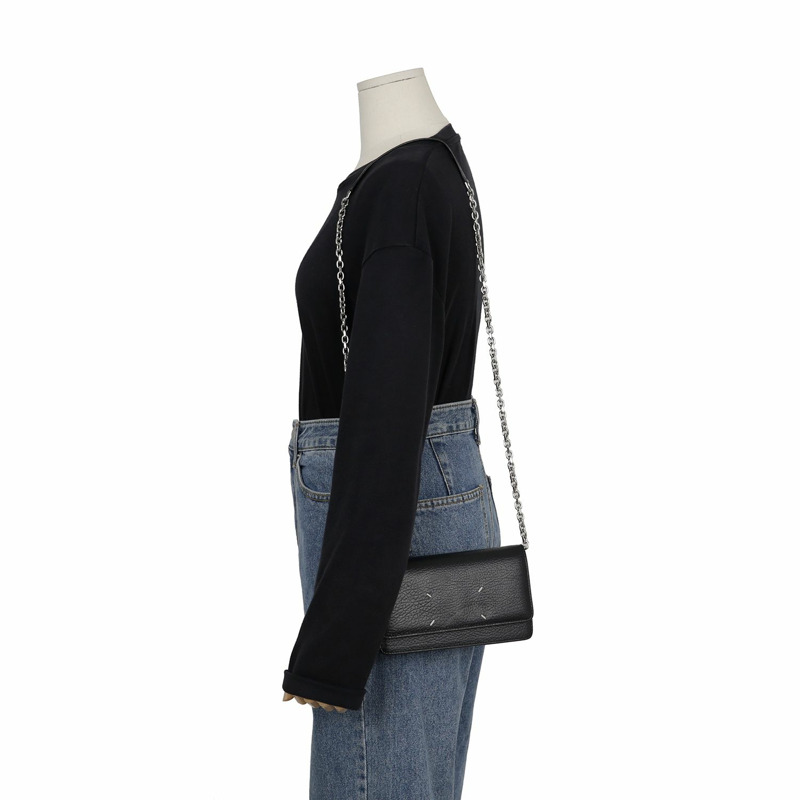 MAISON MARGIELA S56UI0147 針線鏈皮夾斜背包-11