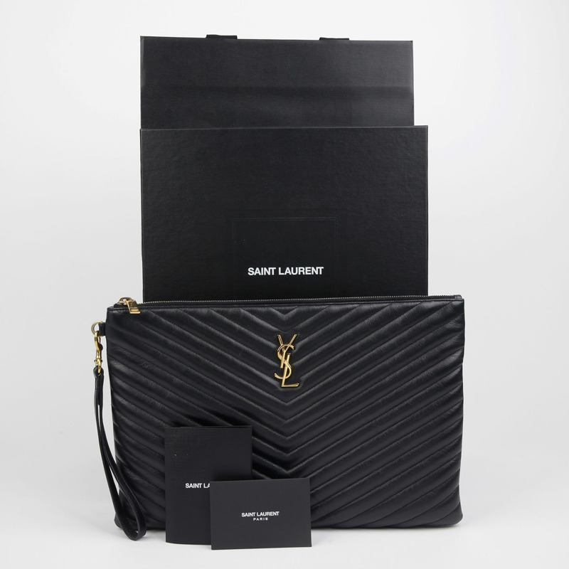 SAINT LAURENT Monogram 資料夾手拿包 440222-0