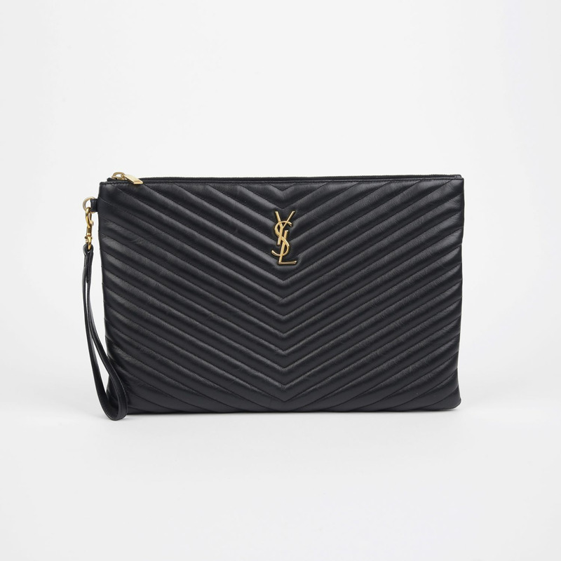SAINT LAURENT Monogram 資料夾手拿包 440222-1