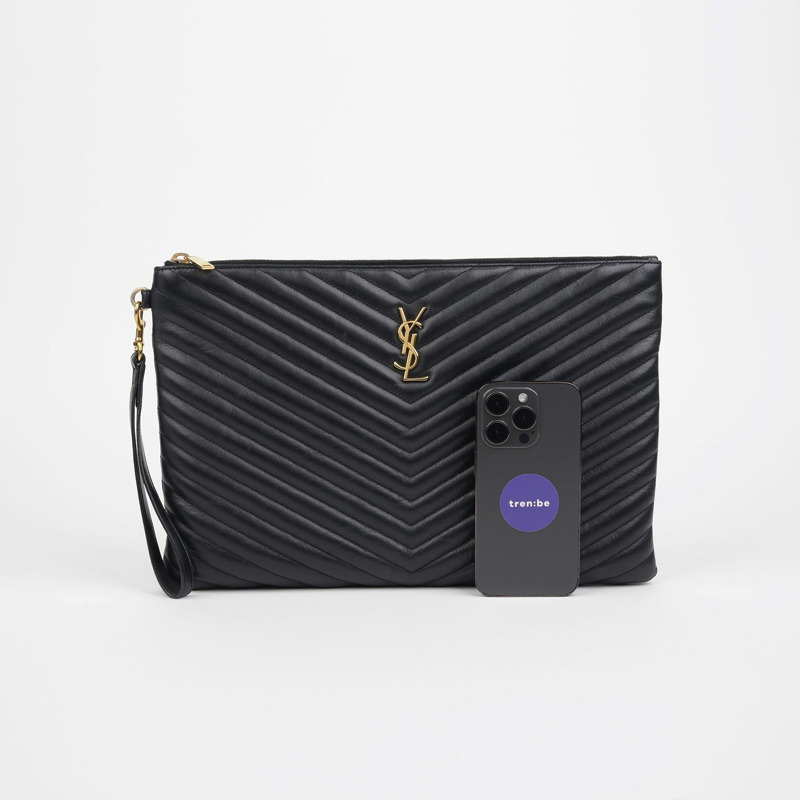SAINT LAURENT Monogram 資料夾手拿包 440222-10
