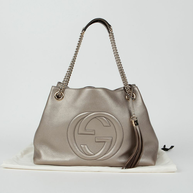 GUCCI Soho 流蘇鏈單肩包 308982-0