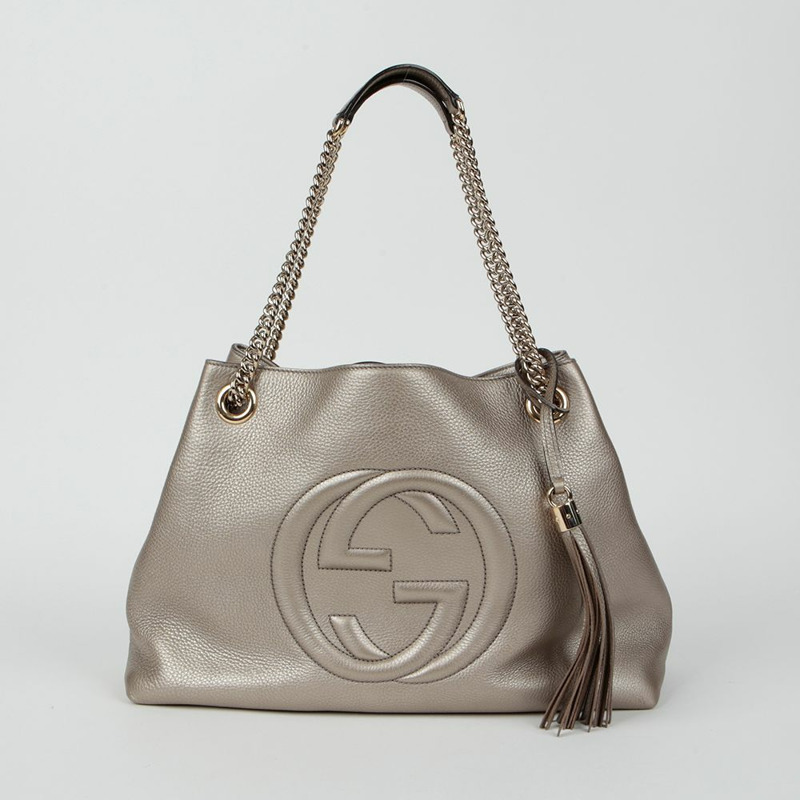 GUCCI Soho 流蘇鏈單肩包 308982-1