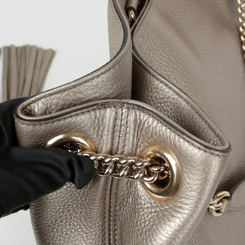 GUCCI Soho 流蘇鏈單肩包 308982-5