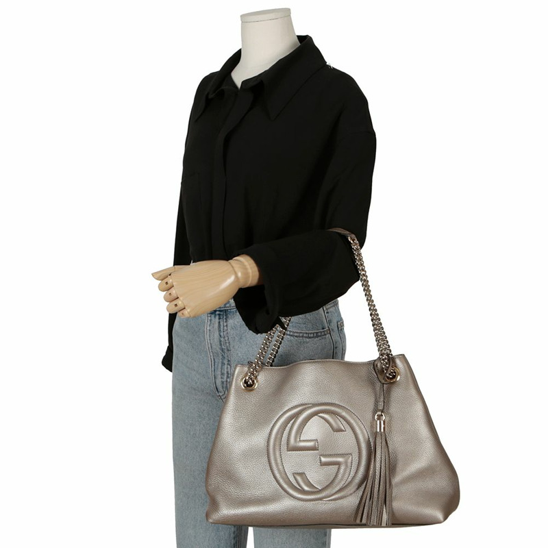 GUCCI Soho 流蘇鏈單肩包 308982-11
