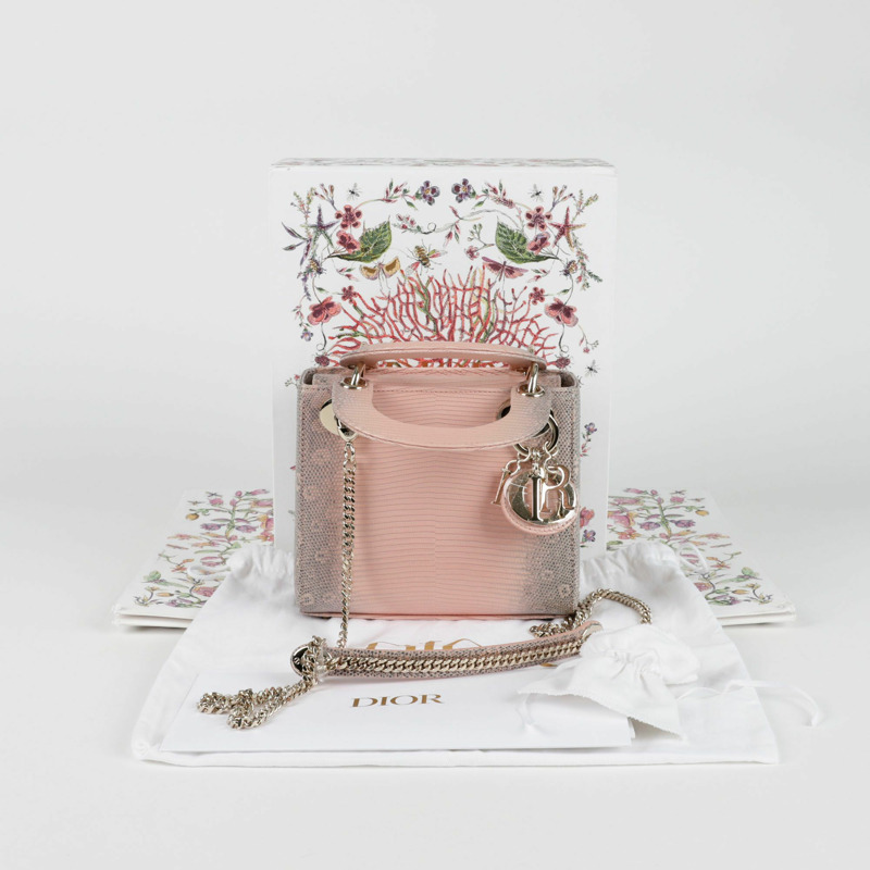 【包稅】DIOR M0505OLDD 蜥蜴限量版女士迷你手提單肩包-0
