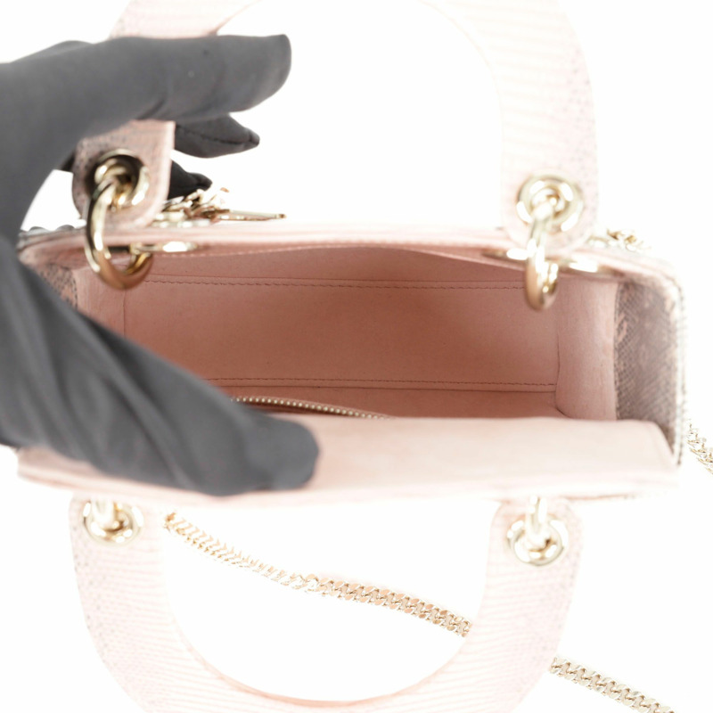 【包稅】DIOR M0505OLDD 蜥蜴限量版女士迷你手提單肩包-8