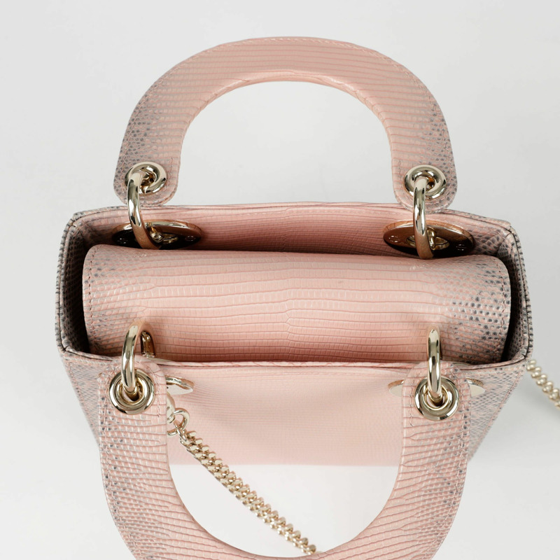 【包稅】DIOR M0505OLDD 蜥蜴限量版女士迷你手提單肩包-9