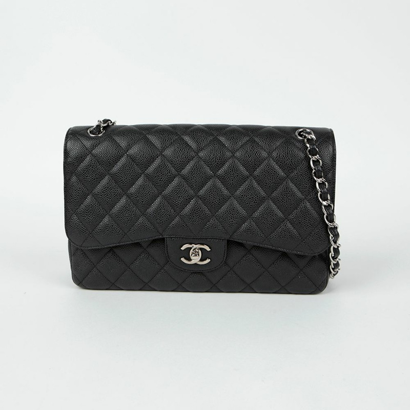 CHANEL Caviar 經典大翻蓋肩斜背包 A58600-1