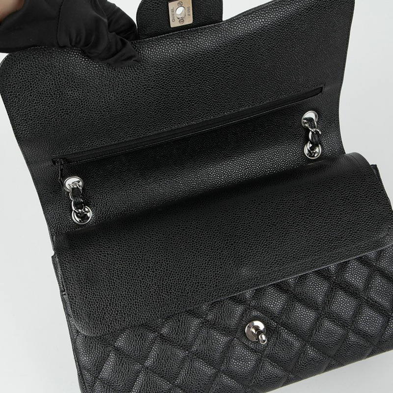 CHANEL Caviar 經典大翻蓋肩斜背包 A58600-7