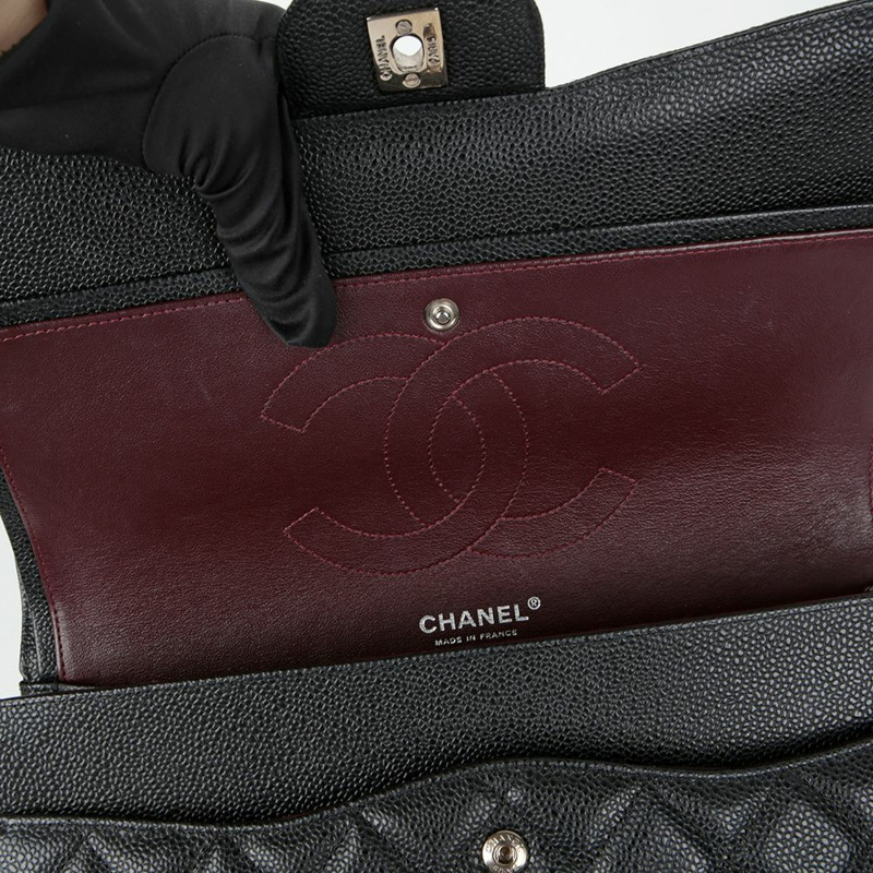 CHANEL Caviar 經典大翻蓋肩斜背包 A58600-8