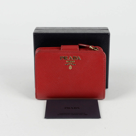 PRADA 1ML018 金屬標誌錢包