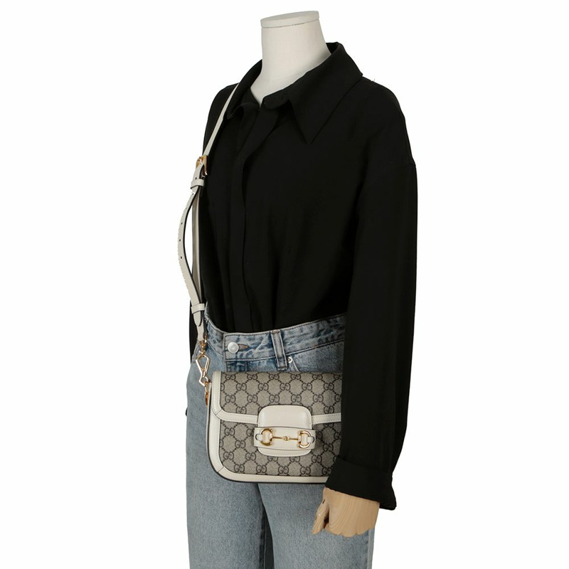 GUCCI Horsebit 1955 迷你肩斜背包 658574-14