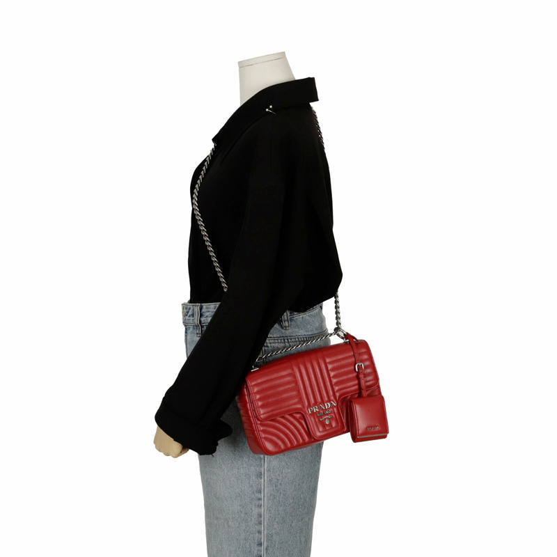 【包稅】PRADA 1BD108 鏈條單肩斜背包-10