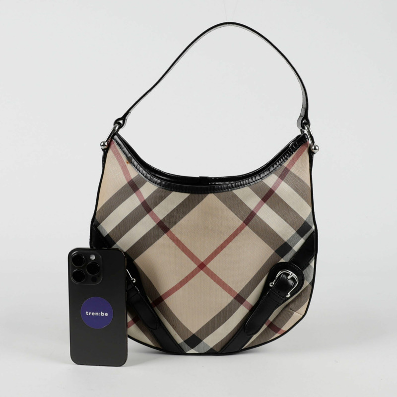 BURBERRY Nova Check Hobo 肩背包-9