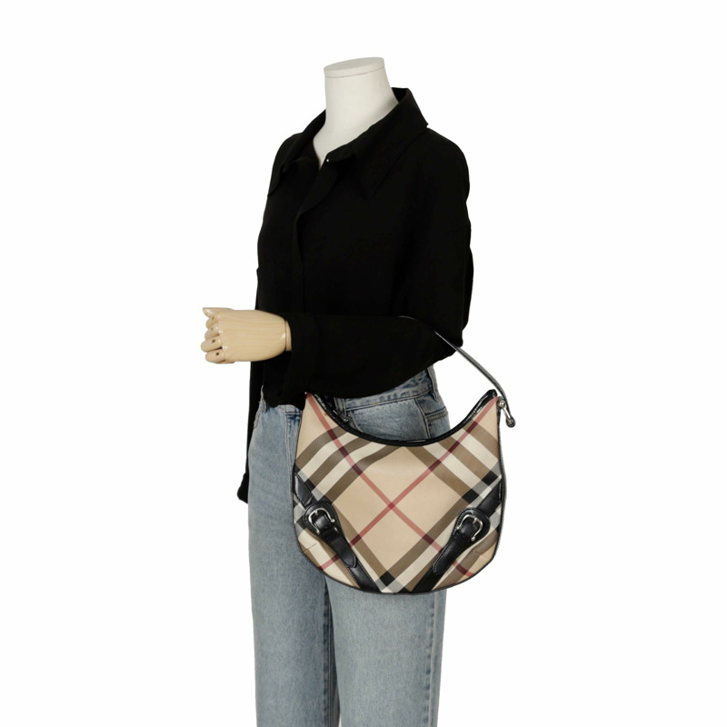 BURBERRY Nova Check Hobo 肩背包-11