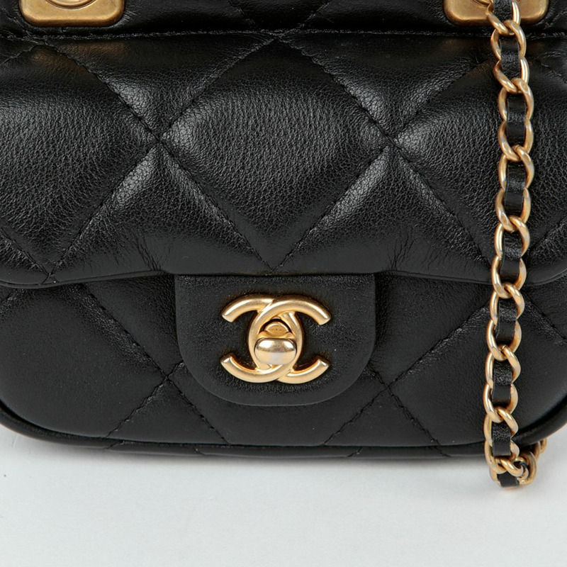 CHANEL AP2271 鏈條翻蓋卡包斜背包-2