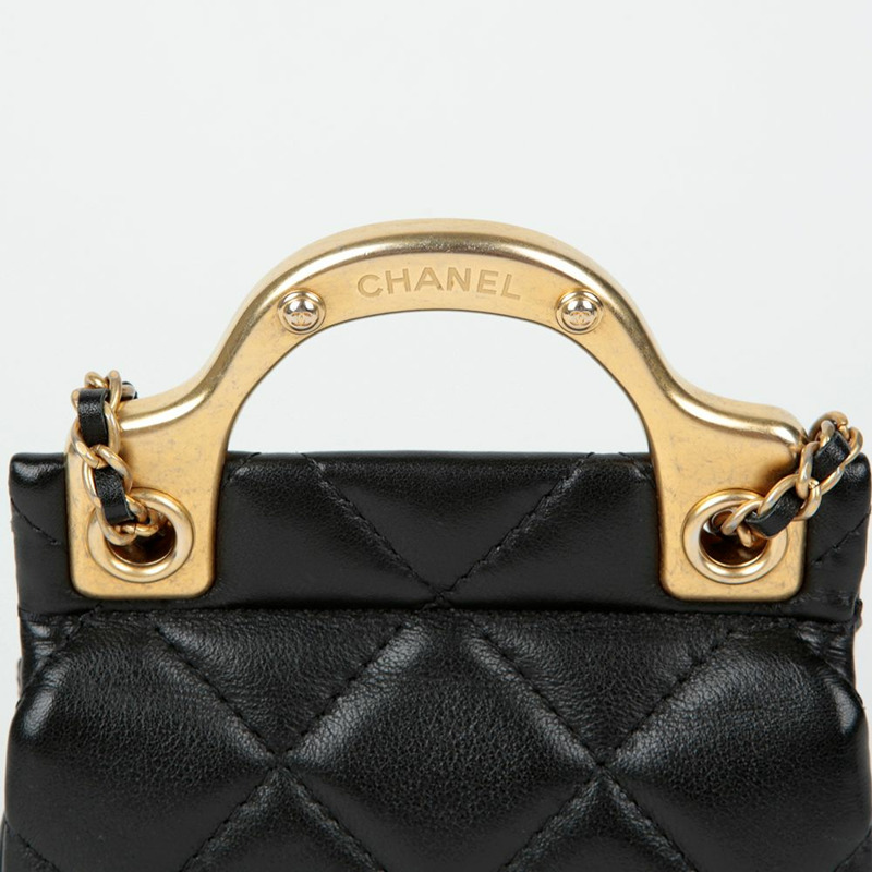 CHANEL AP2271 鏈條翻蓋卡包斜背包-4