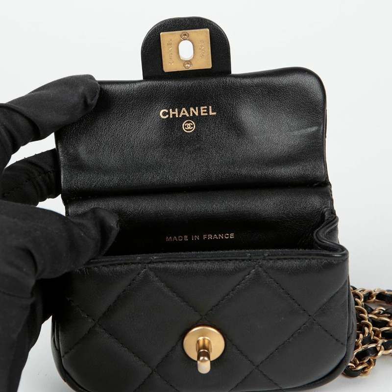 CHANEL AP2271 鏈條翻蓋卡包斜背包-8