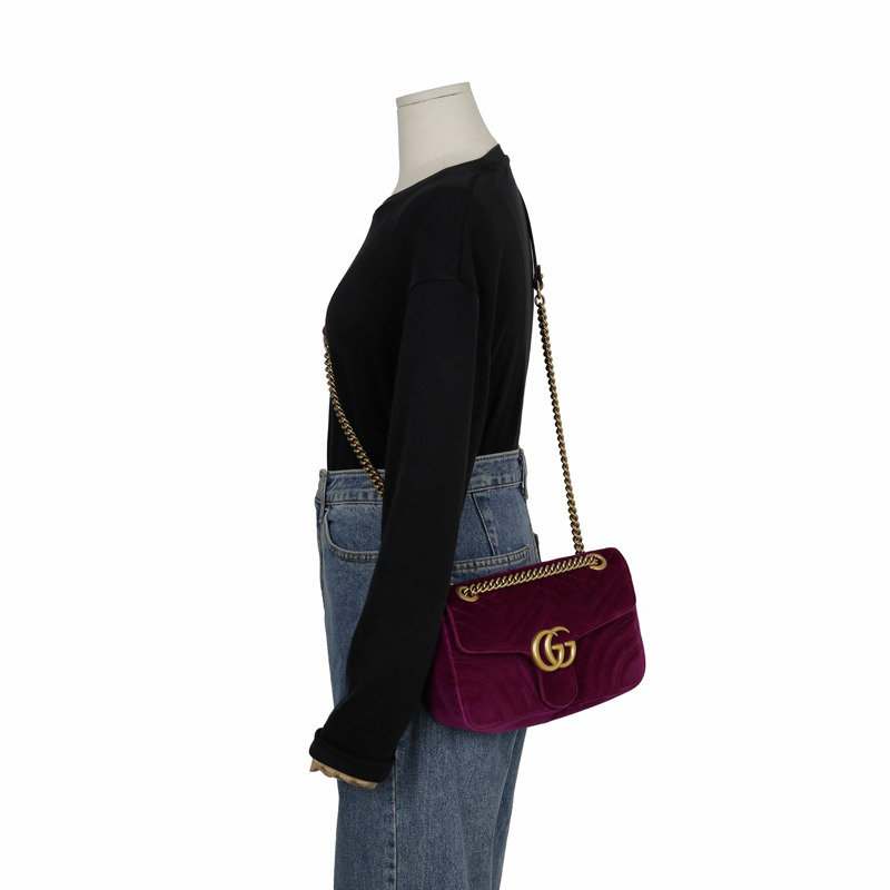 【包稅】GUCCI GG Marmont 小號肩斜背包 443497-10