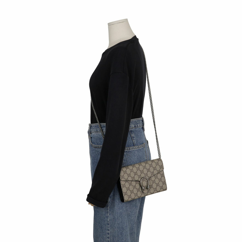 【包稅】GUCCI 狄俄尼索斯鏈條錢包斜背包 401231-8