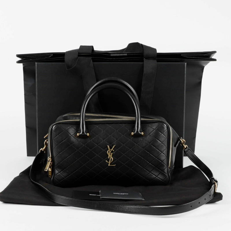 SAINT LAURENT 絎縫托特單肩包 766785-0