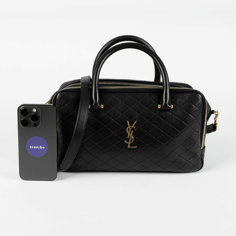 SAINT LAURENT 絎縫托特單肩包 766785-10