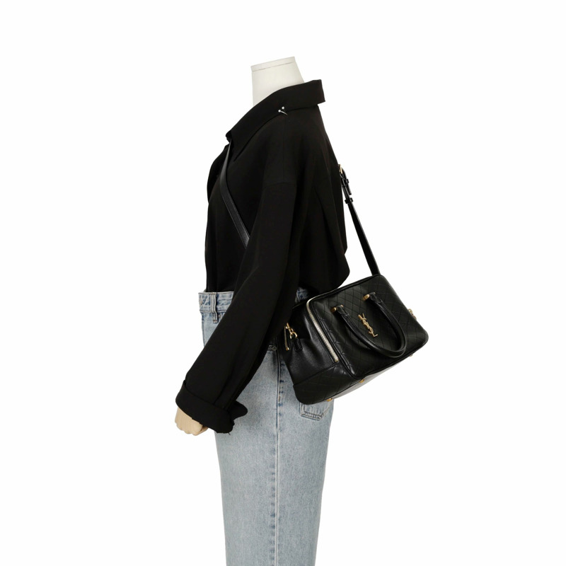 SAINT LAURENT 絎縫托特單肩包 766785-13