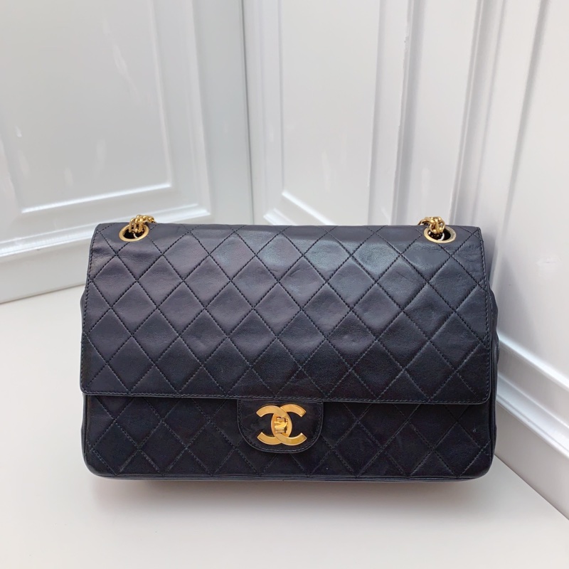 95新 CHANEL 黑金貝嫂鏈條包-0