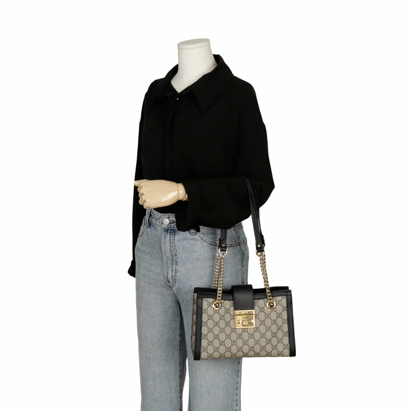GUCCI Paddle Lock 小號單肩包 498156-10