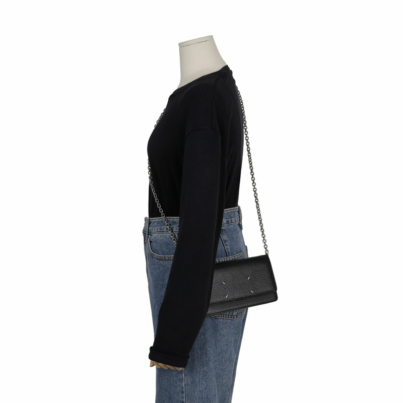 MAISON MARGIELA S56UI0147 針線鏈皮夾斜背包-7