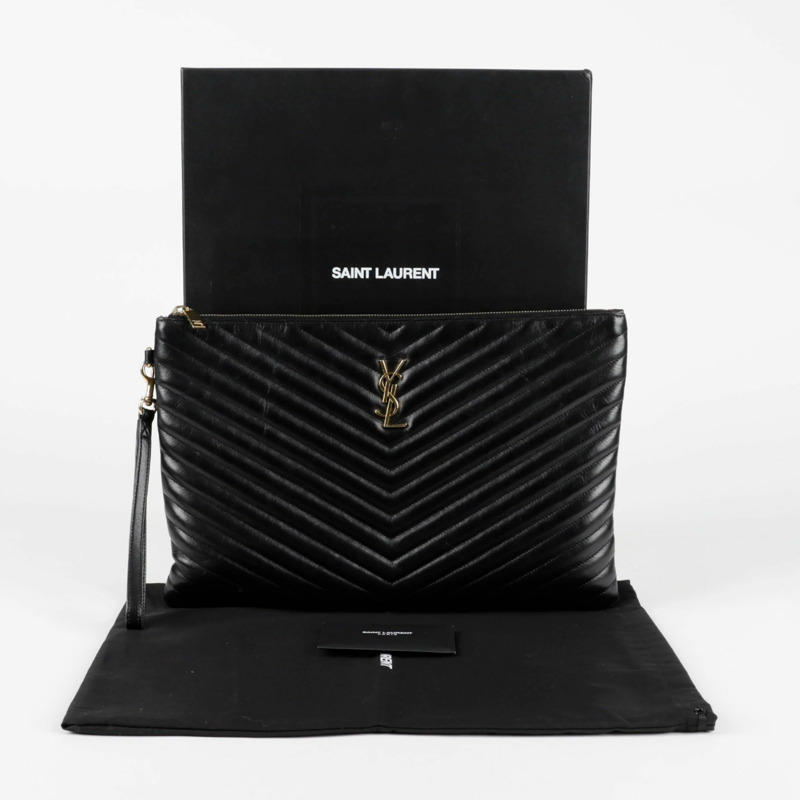 SAINT LAURENT Monogram 資料夾手拿包 440222-0