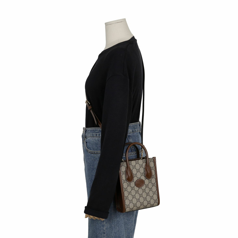 GUCCI 互扣式 G 迷你托特單肩包 671623-8