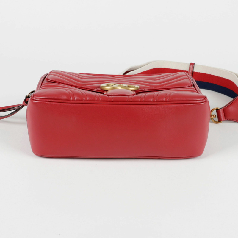 【包稅】GUCCI 498100 GG Marmont 織帶手提單肩包-6