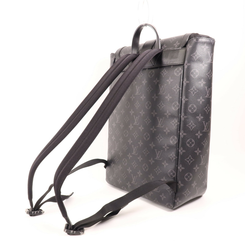 LOUIS VUITTON Monogram Eclipse Saumur銀扣背包-3