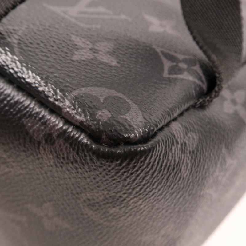LOUIS VUITTON Monogram Eclipse Saumur銀扣背包-7