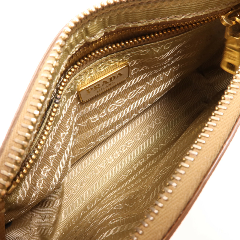 PRADA 牛皮皮革Shoulder Bag金扣肩背袋-9