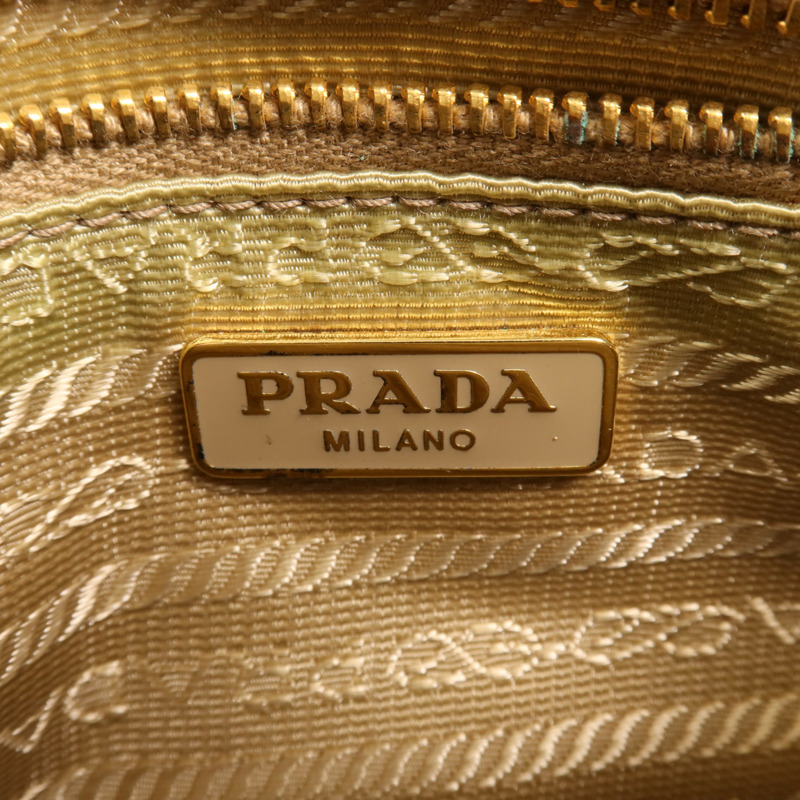 PRADA 牛皮皮革Shoulder Bag金扣肩背袋-10