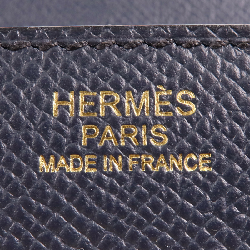 HERMES Epsom皮革Birkin 30金扣手挽袋Bleu Indigo-11